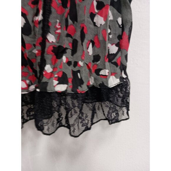 Y2K NY Collection Womens Fairy Grunge Top Small Crinkle Lace Short Sleeve - Picture 6 of 10